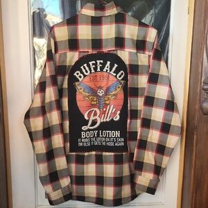 Upcycled Dixxon Limited Edition Collaboration Snap On Flannel W/wity Back Patch